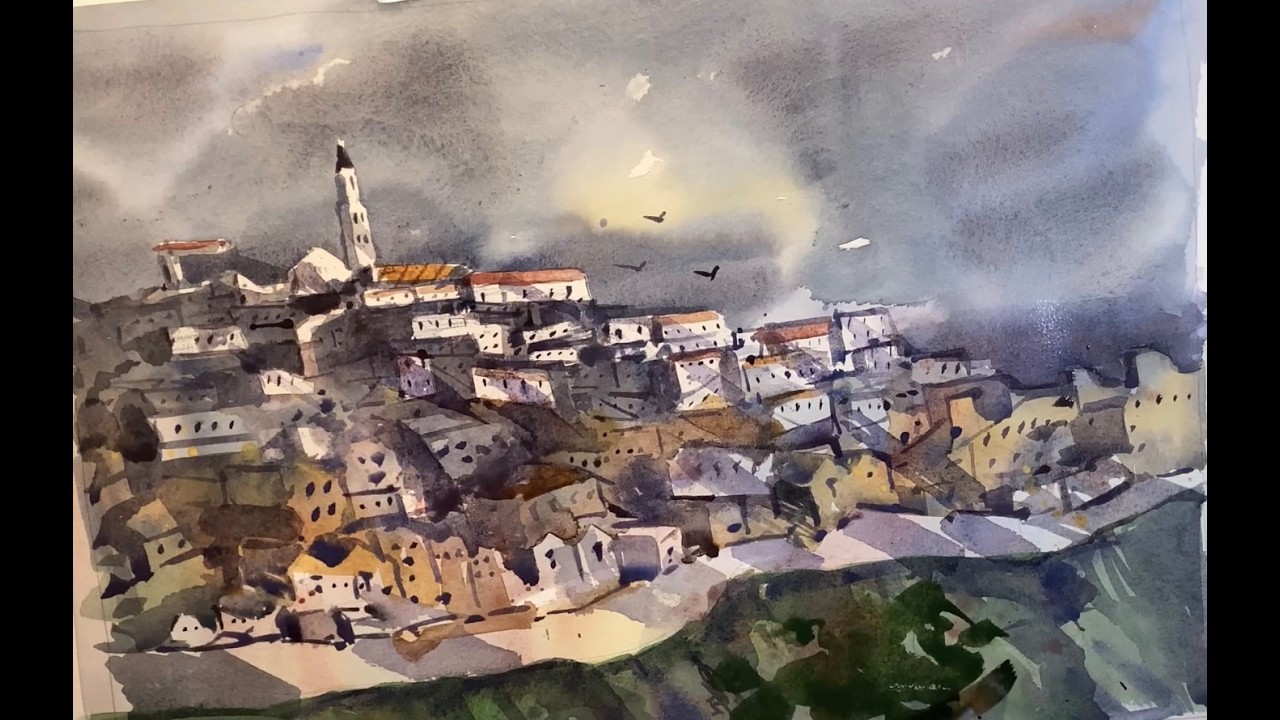 Matera Italy Watercolour Demo