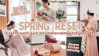 SPRING RESET: Amazon unboxing, grocery restock, + exposing my "dumpster fire room"😬 | Mom of 4
