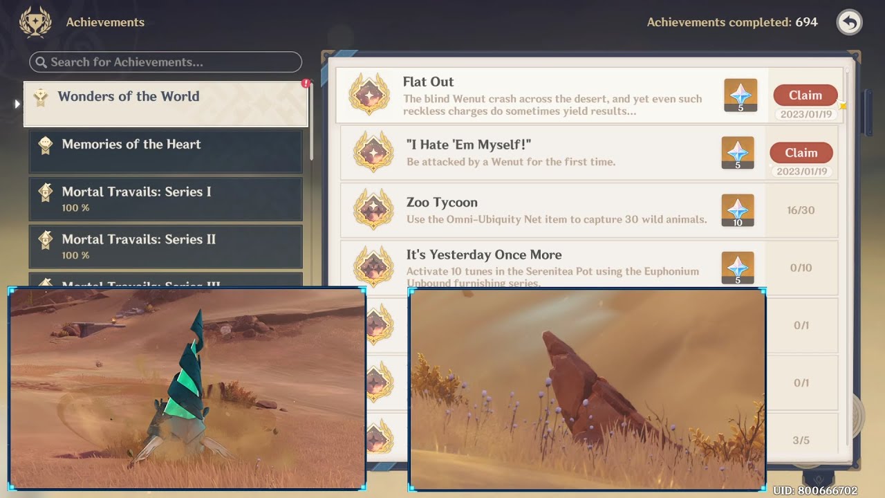 Achievement Flat Out and I Hate Em Myself | Genshin Impact