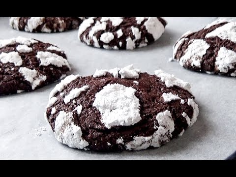 CHOCOLATE CRINKLES  Craquels au chocolat  RECETTE