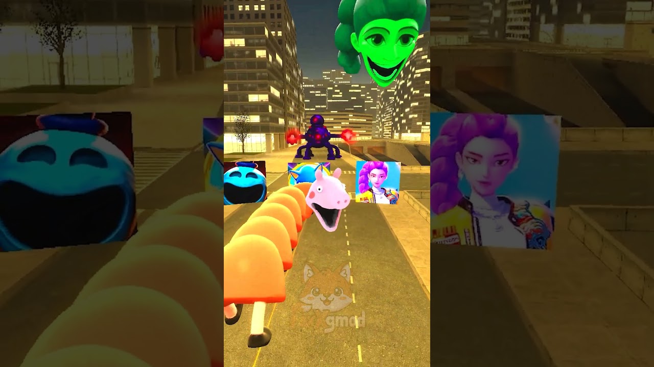 EVOLUTION OF ROBLOX HUNGRY PEPPA PIG & RUMI & PIANOSAURUS WORM IN NIGHT CITY ! Garry`s Mod