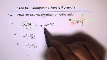 Equivalent Trigonometric Ratio Test Q2