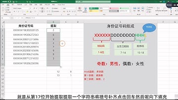 根據身份證號碼計算性別，我不會，同事說利用3個函數輕松搞定Excel從零到一