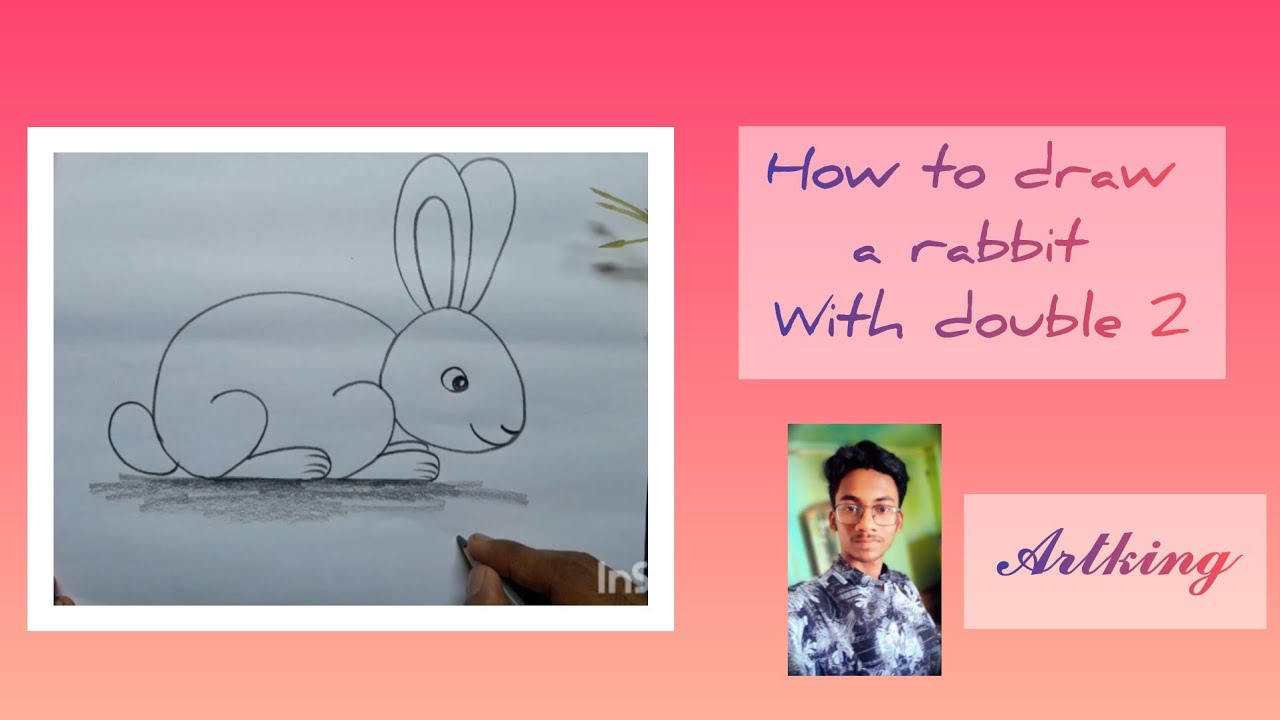 How to draw a rabbit with double two🐇\\tutorial 💖 - YouTube