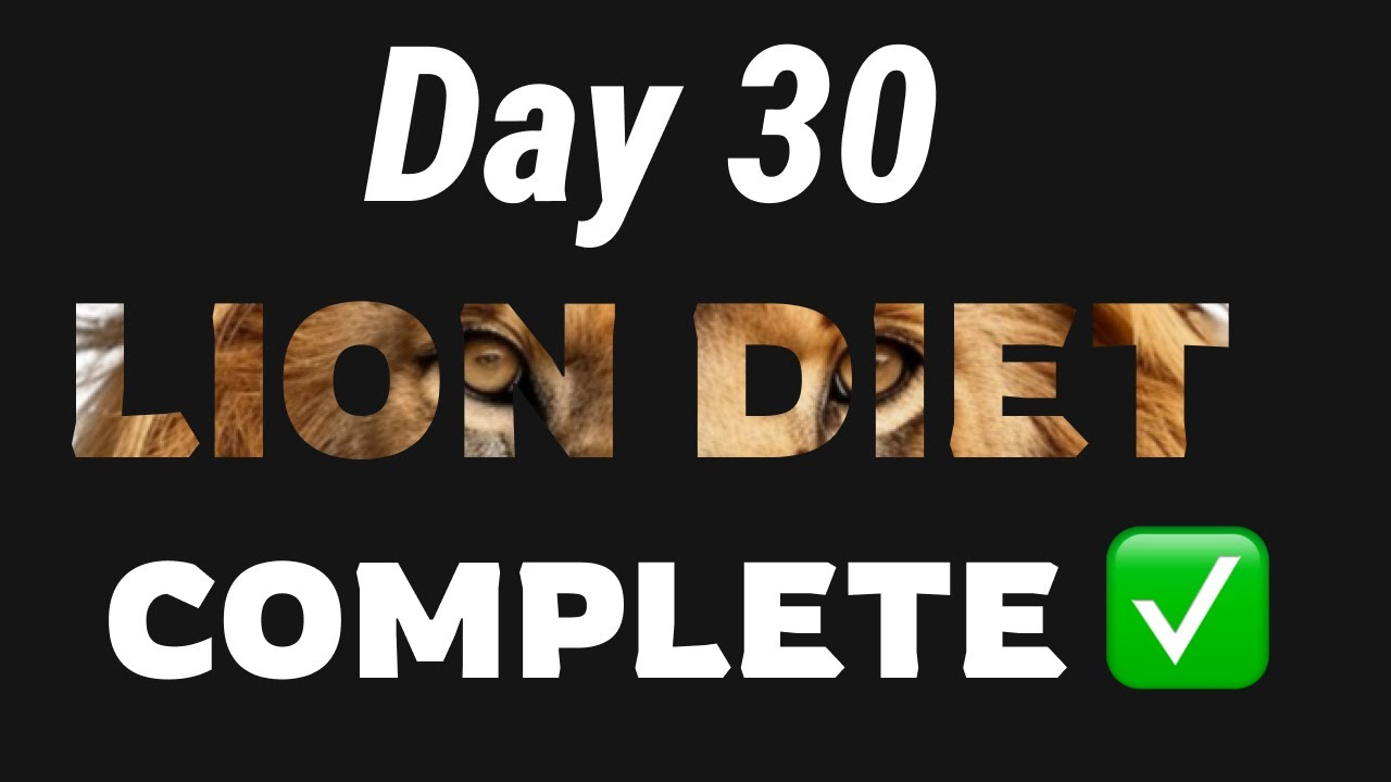 My Full 30 Day Lion Diet Experience