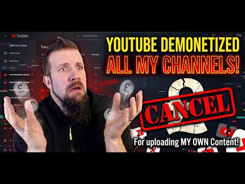 Youtube Demonetized ALL my channels for uploading my own content