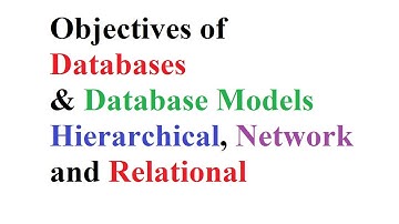 Objectives of Database and Database Models, Hierarchical, Network and Relational Urdu | Hindi
