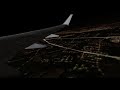 X-Plane 11 KPHL-KMCO Window View at Night - Full flight