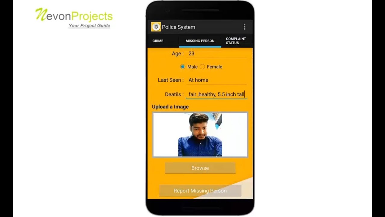 Android Crime Reporter and Missing Person Finder - YouTube
