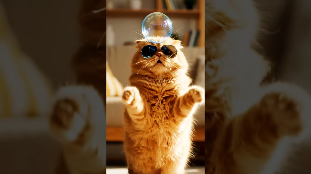 قطة ضد فقاعة Cat VS Bubble.