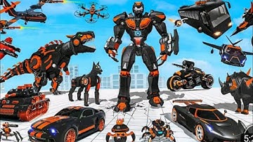 Mirage Multiple Transformation Jet Robot Car Game 2020 - Android Gameplay #2