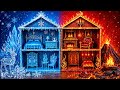 🔥❄️ Hot vs Cold House Makeover! Extreme Fire vs Ice Room Transformation 🏠✨