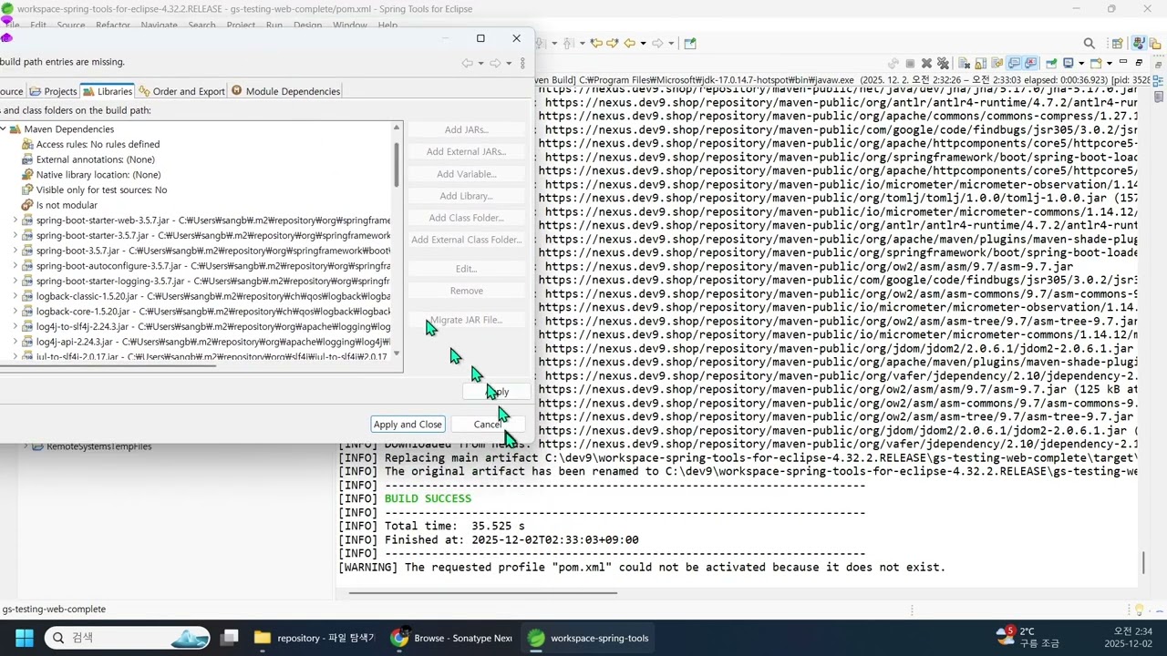 pom.xml dependency maven nexus