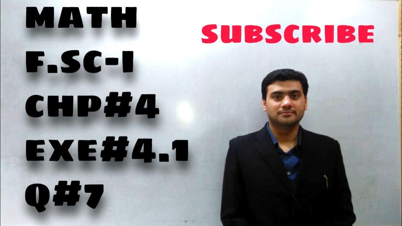 Math/F.Sc-I/Chapter#4/Exercise#4.1/Question#7|CHAI AND TUTION