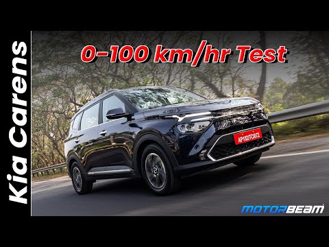 Kia Carens 0-100 km/hr Test - Turbo Petrol DCT & Diesel Auto | MotorBeam हिंदी