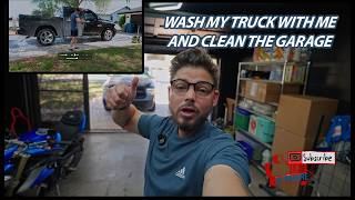 Truck washing and clean garage with chronic illness