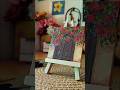 Mini canvas painting 🥰🤗😇 #minicanvas #doorpainting #vintage #boganvilla #flowers