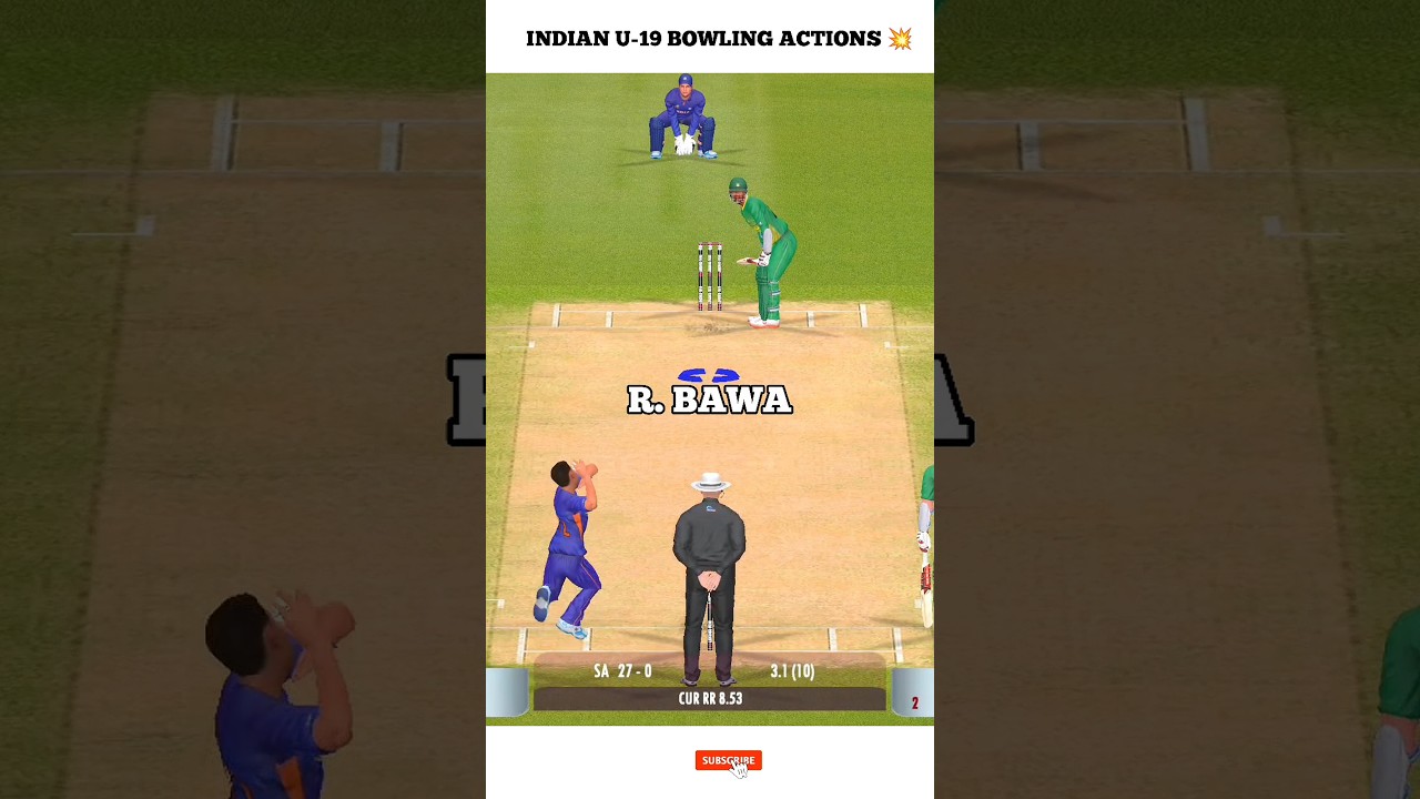 Real cricket 22 - Indian U-19 Bowling Realistic Actions 😱🔥 
