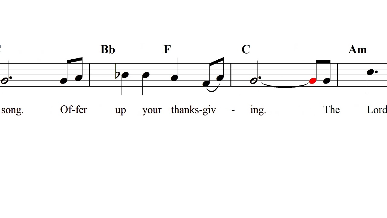 Psalm 95. Come Let Us Sing for Joy to the Lord--Doxology: Sheet Music ...