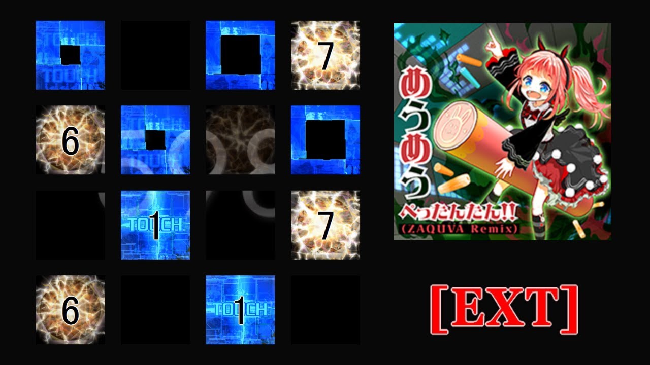 【jubeat beyond the Ave.】めうめうぺったんたん！！ (ZAQUVA Remix) [EXT] 譜面確認