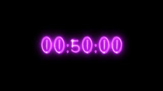 Purple Neon Vampire Timer 50 Minutes (Countdown)