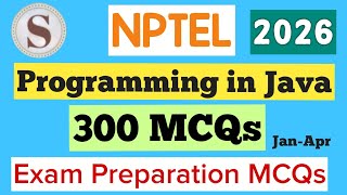 NPTEL Programming in Java | Exam Preparation MCQs 2025 #jan-april #nptel #nptelexam