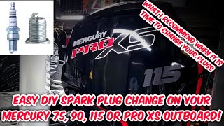 Spark plug time for your Mercury outboard! Covers the 2.1L 75, 90, 115 and Pro XS 4 Stroke models