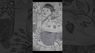 From Photo to Pencil Art ✨ Baby Portrait Sketch Transformation #shorts
