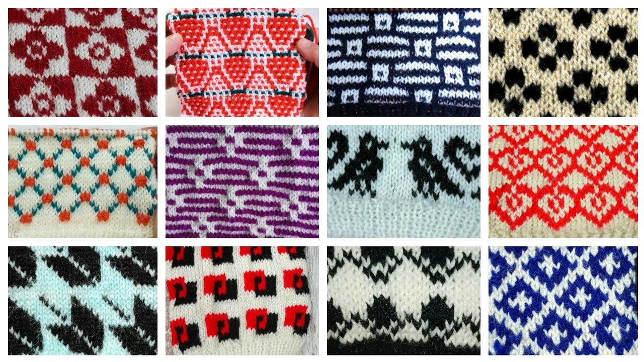 Attractive Two color sweater knitting pattern //