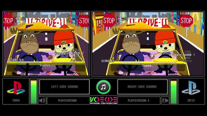 Safari Geek: PaRappa The Rapper PS1 vs PS4 - vídeo comparativo de gráficos
