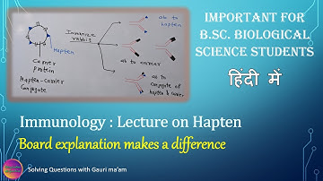Lecture on Hapten | हिंदी में | Solving Questions with Gauri ma’am