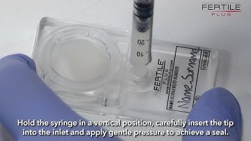 The usage of the "FERTILE PLUS" microfluidic sperm sorting chip