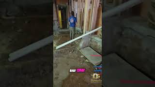 Plumbing Remodel: Relocating Sewer Lines &amp; Installing New Fixtures #shorts