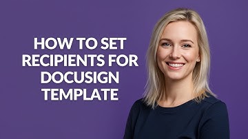 How to Set Recipients for Docusign Template - Julia