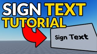 How To Make Sign Text  Roblox Studio Tutorial