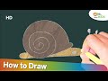 How To Draw SNAIL | Easy Step By Step Drawing For Children | Shemaroo Kids Telugu