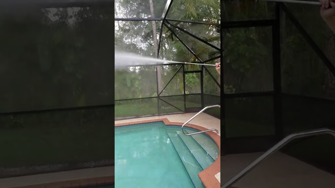 Pool Cage Pressure Washing by Oasis Pressure Washing YouTube