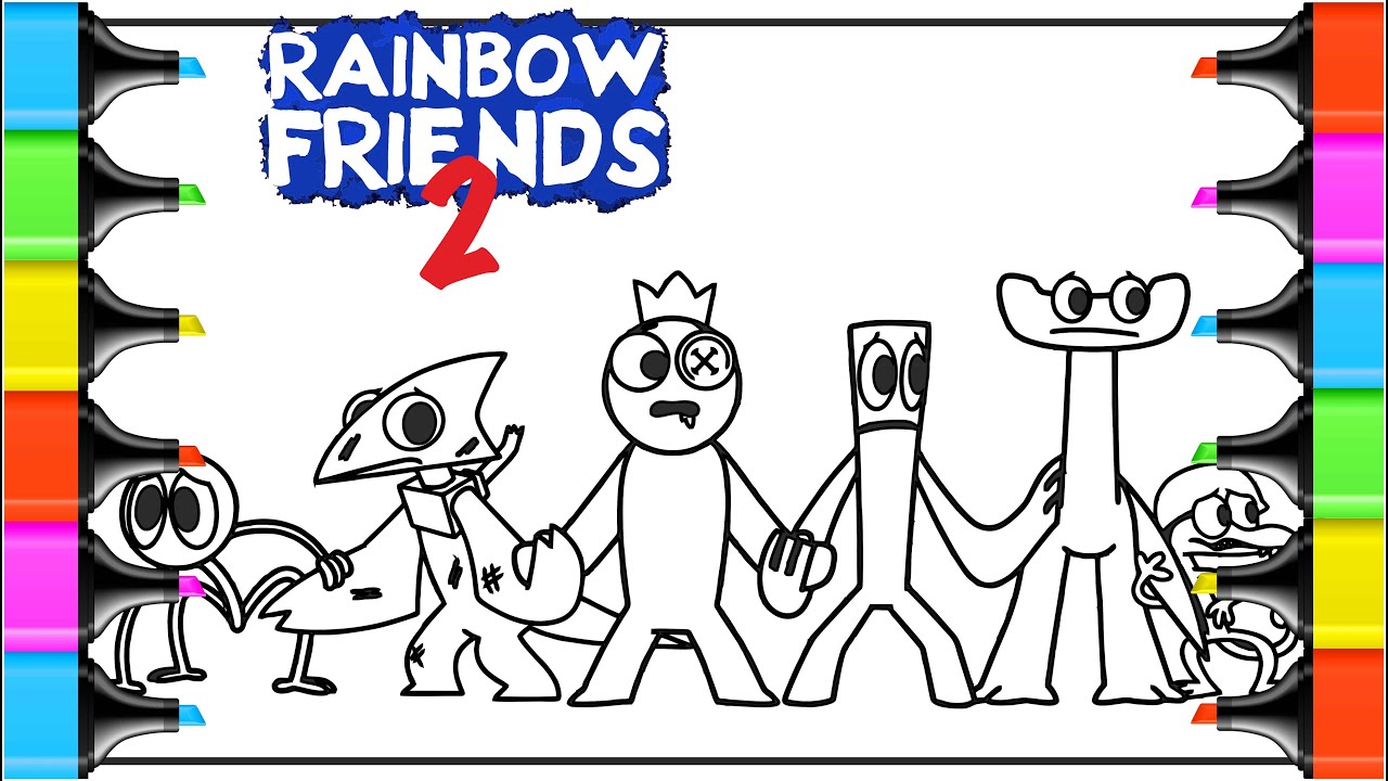 Rainbow Friends chapter 2 coloring/ SKIBIDI TOILET Vs. RAINBOW FRIENDS / Rainbow  Friends coloring 