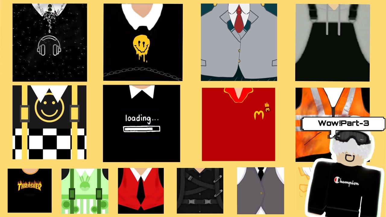 Free Roblox t-shirts(screenshot,crop and upload) boys edition Part-1  @Mangoclush 