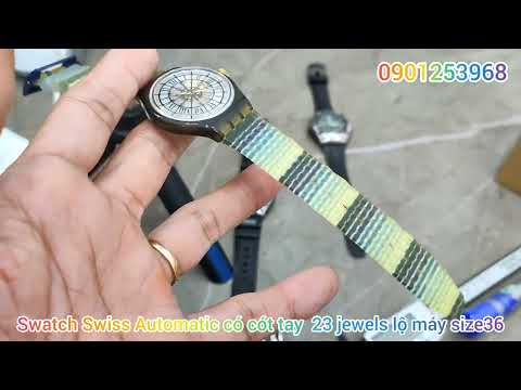 Video Đồng Hồ cơ Thụy Sĩ Swatch Swiss size36 có cót tay 23... - youtube