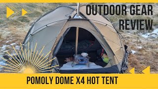 Pomoly Dome X4 hot tent.  Outdoor gear review and first look. Perfect for winter camping