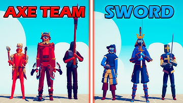 AXE TEAM vs SWORD TEAM - Totally Accurate Battle Simulator | TABS