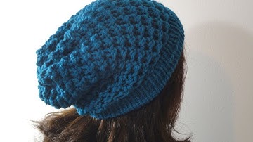Tutorial on How to Loom Knit a Slouchy Beanie Hat