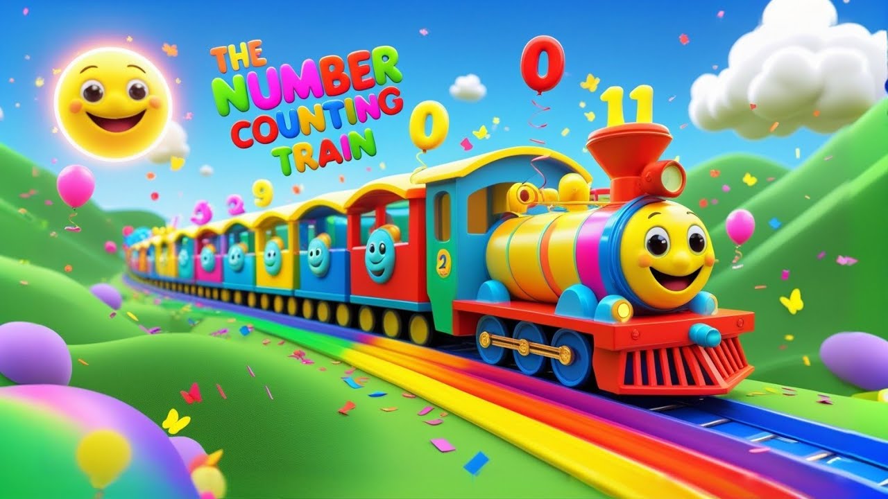 🚂 The Number Counting Train Song for Kids | Learn Numbers 1 to 10 | Fun ...
