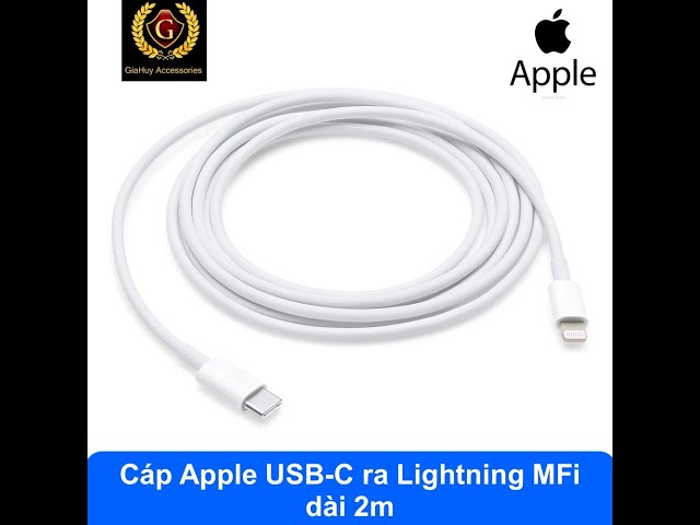 Cáp sạc nhanh Apple USB-C ra Lightning chuẩn MFi dài 2m (Made for iPhone/iPad/iPod)