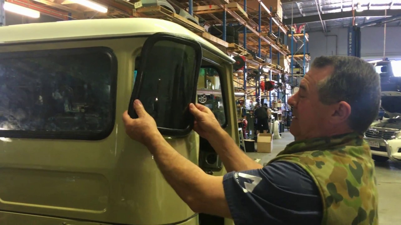 HJ47 Landcrusier Factory Restoration - Tinted Glass Install