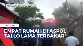 Kebakaran di Aspol Tallo, 4 Rumah ditinggal kosong penghuni Ludes dilalap Api screenshot 1