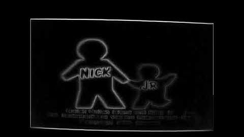 (REUPLOAD) Noggin and Nick Jr Logo Collection Pitch Black, Sketch, Reversed and Grayscale