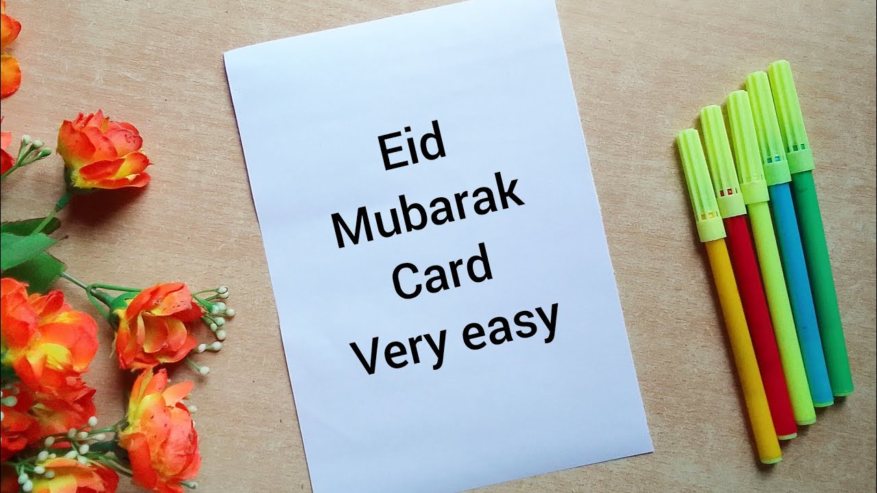 Easy White Paper Eid Mubarak Card || Beautiful Eid Mubarak Card Making || Eid Mubarak Card