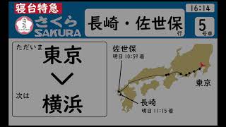 【架空LCD】国鉄14系寝台特急さくら　東京駅停車中 LCD